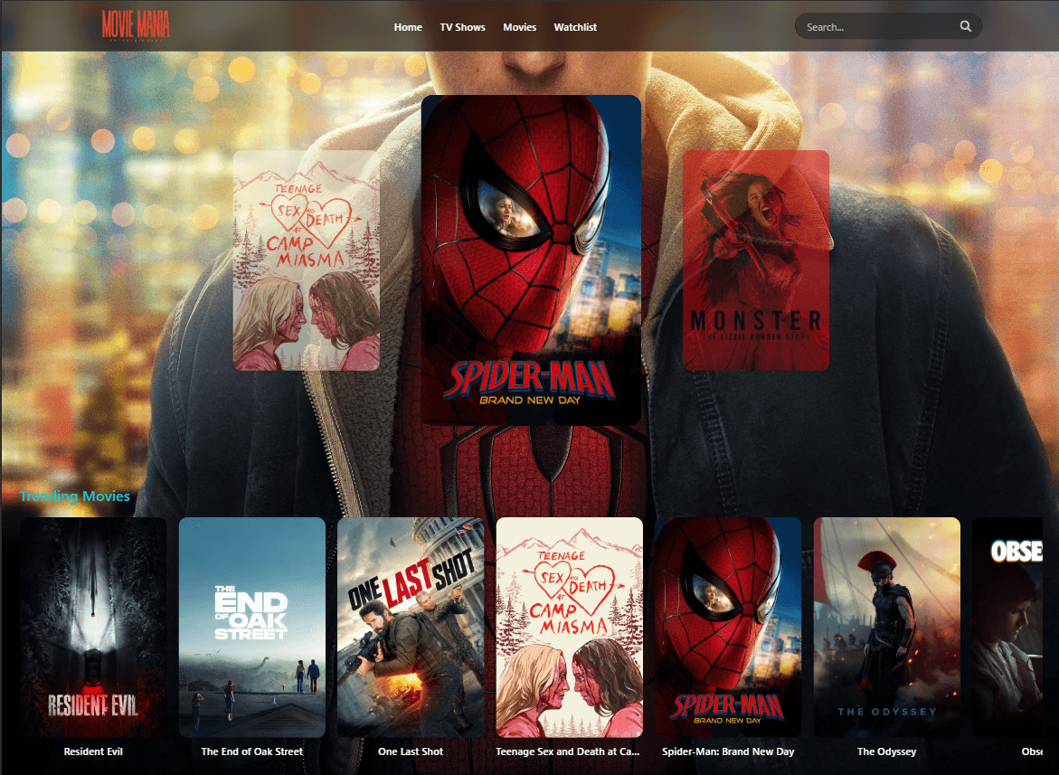 MovieMania Preview Screen